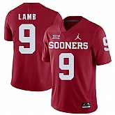 Oklahoma Sooners 9 CeeDee Lamb Red College Football Jersey Dzhi,baseball caps,new era cap wholesale,wholesale hats